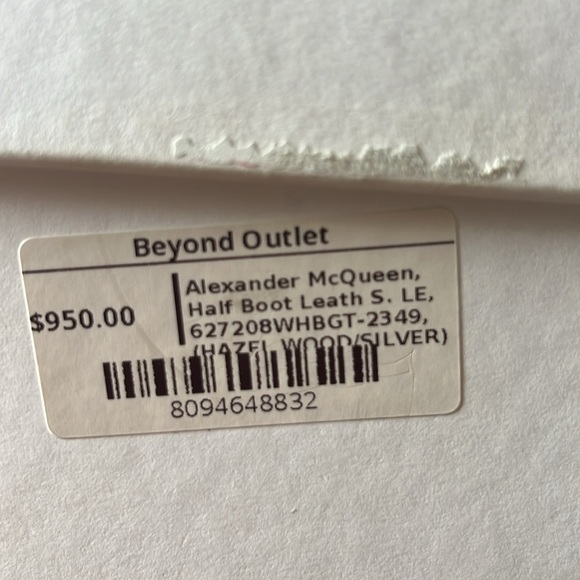 Alexander McQueen Metal Heel Ankle Boots - Suede - Tan/Silver - Picture 8 of 10